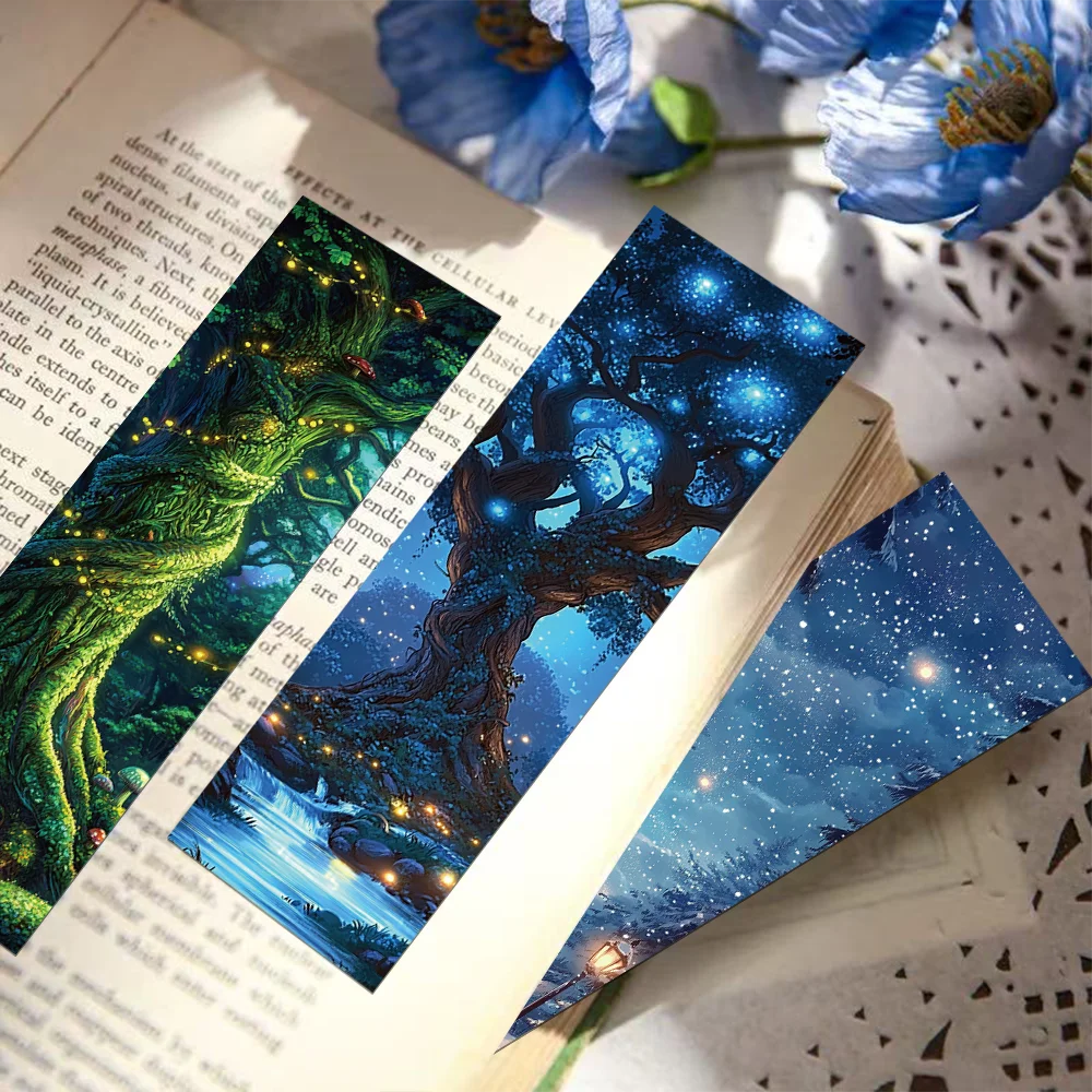 30pcs Misty Forest Bookmarks Fantasy Decoration Student Reading Books Page Marking Office Supplies diy Page Marking Bookmarks