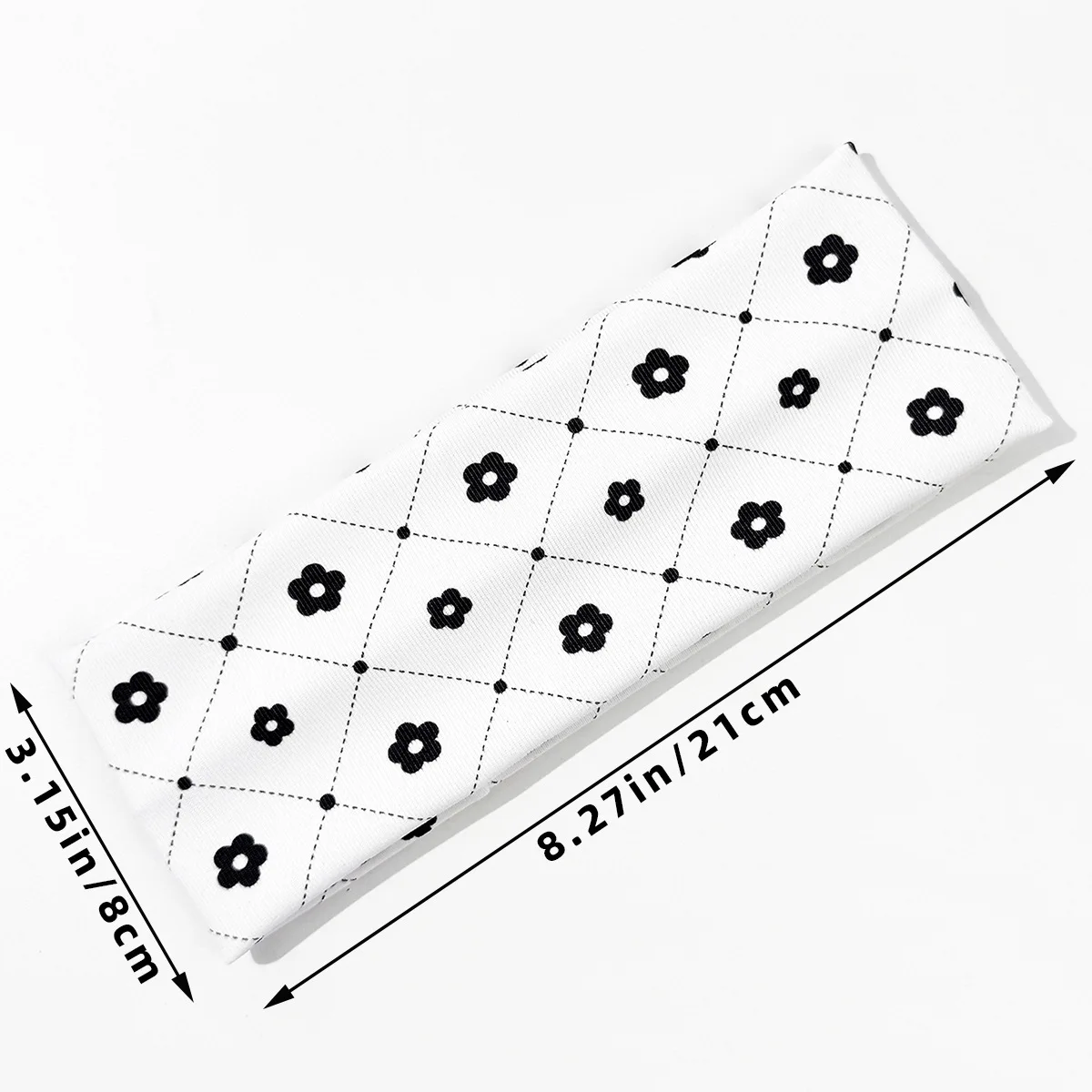 1pc Fashion Flower Print Elastic Headband Simple Girl Yoga Fitness Running Sport Sweat Absorbing Hairbands Korean Women Headwear