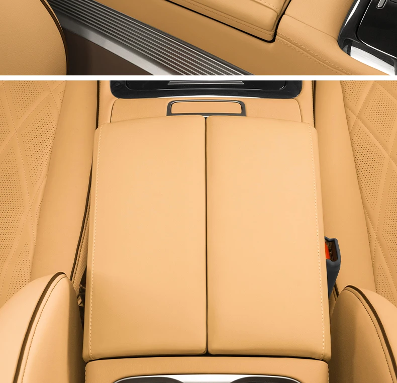 For DENZA D9 All series Armrest box cushion Protective cover Leather height incr