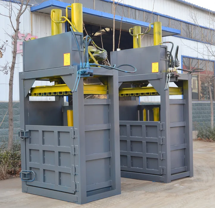 ACCE Vertical Hydraulic Packer Waste Paper Cloths Baler Of Garbage Station Cloth Waste Compressor Baler Machine