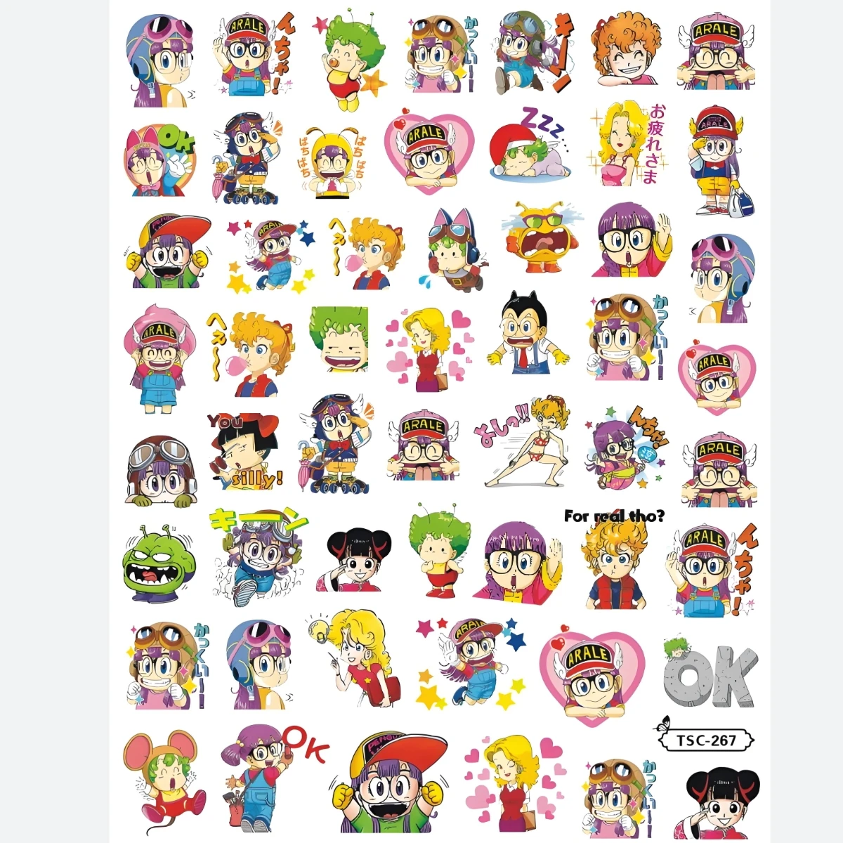TSC-267 IQ DOCTOR girl Anime 3D Nail Art Sticker Stamp Decal Nail Slider Decor DIY Fashion