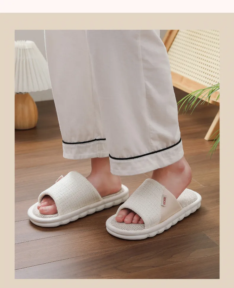 Breathable Open Toe Slippers - Non-Slip Indoor Slides for Men and Women