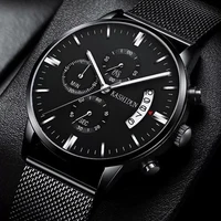 2023 Fashion Men's Watch Brand Luxury Male Quartz Watches Minimalist Casual Leather Strap Digital Calendar Wristwatch Men Clock 1