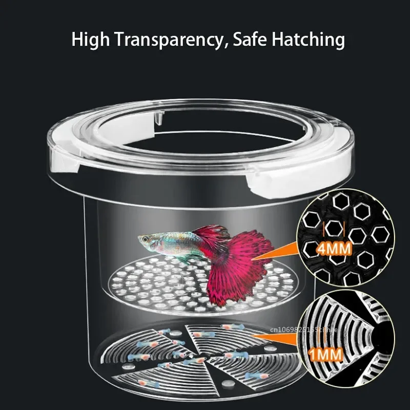 Acrylic Floating Fish Breeding Isolation Box Round Aquarium Breeder Feeder Fish Tank Hatching Incubator Aquarium Hatchery Tools