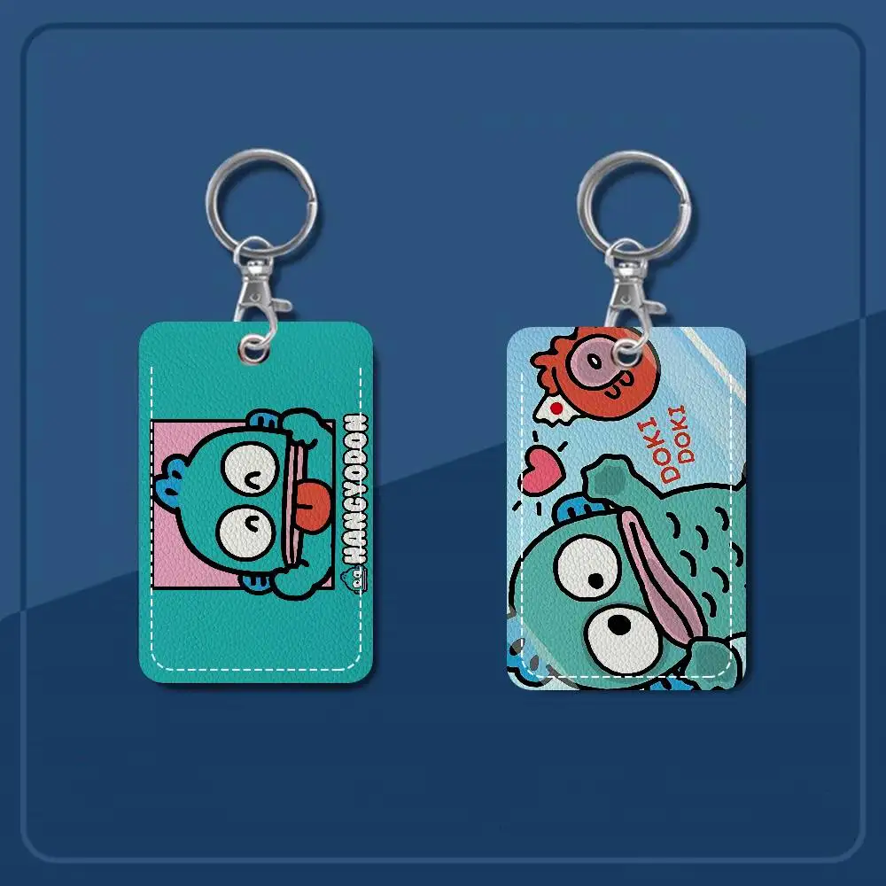 H-Hangyodon 카드 홀더 은행 업무에 적합한 작업 카드 홀더 신용 ID 카드 배지 가방 홀더 키체인
