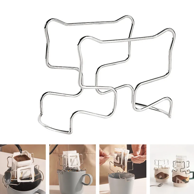 Coffee Drip Rack Coffee Accessories Reusable Hand Brewed Coffee Filter  Holder Hanging Bags Support for Barista Picnic Home Travel Outdoor only  bracket