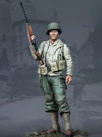 1/35 Scale Resin Figure Soldier Model Military Us Army Bar Gunner Standing Post Gk Unassembled Unpainted Scene Miniature 888 1