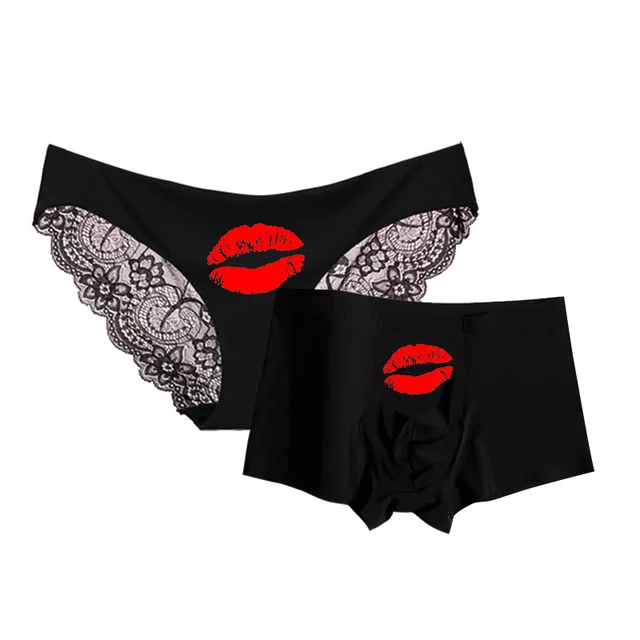 Men Women's Couple Underwear  Women Men Matching Underwear - Panties  Ice-silk - Aliexpress