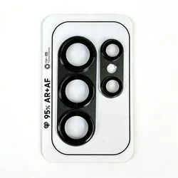8K HD Full Cover Matte Camera Protector with Metal Frame - Premium Glass Accessory - S26 (Black)