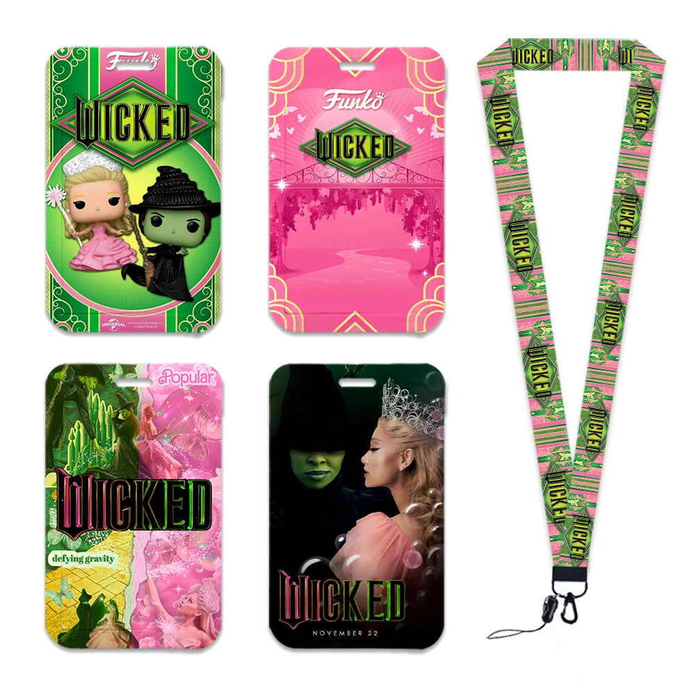 Wicked Themed Retractable Badge Reel - Glinda The Good Witch ID Holder With Crown Design & Clip