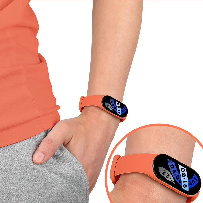 Ремешок силиконовый для xiaomi mi band 7 6 5, спортивный браслет для xiaomi band Mi5 Mi6 Mi7 (art.: 3920c51b2b67a) - 3920c51b2b67a