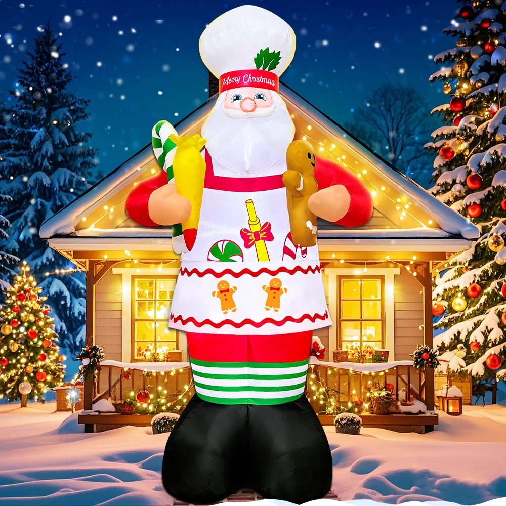 thumbnail image 1 of Muñeco de nieve inflable caliente Papá Noel Feliz árbol de Navidad Arco Decoración para el hogar al aire libre Luz LED Decoración para fiestas de Año Nuevo Regalos, 1 of 5