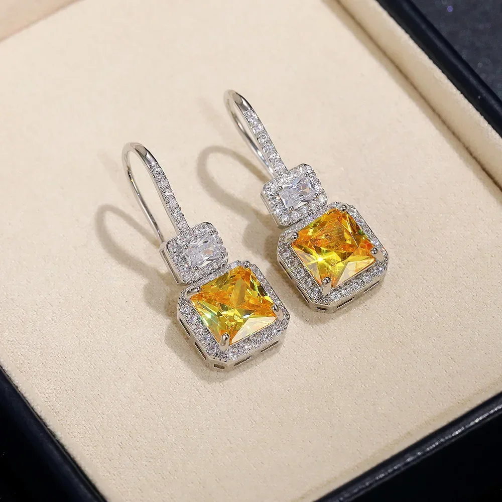2025 New Colorful Crystal Zircon Bridal Earrings, European and American Personalized Fashion Trend, High End Jewelry - Image 2