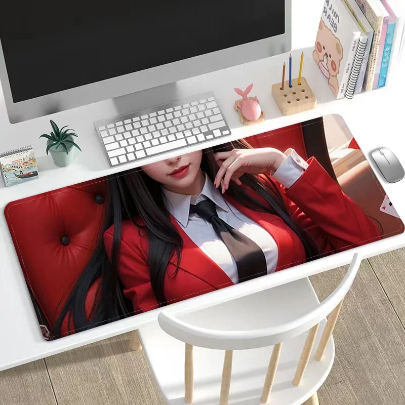 

Design Customization Anime Kakegurui Jabami Yumeko Mouse Pad PC Gaming Accessories HD Office Computer Keyboard Mousepad Desk Mat