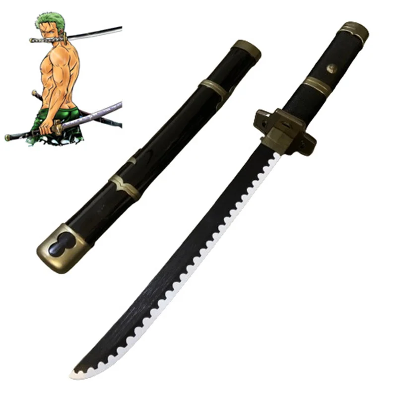 Roronoa Zoro Superb Black Yama Demon Cosplay 24inch Bamboo Sword Katana Role Play Anime Weapon Model 60cm 5