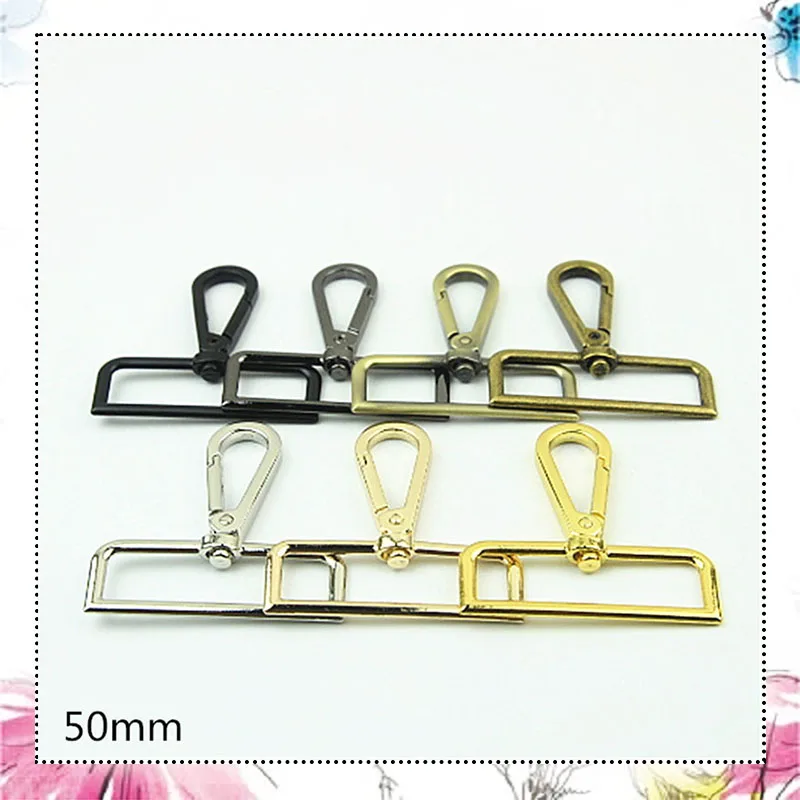 

10Pcs 50mm Metal Buckle Lobster Swivel Trigger Clip Clasp Bag Handbag Webbing Strap Snap Hook DIY Hardware Accessories