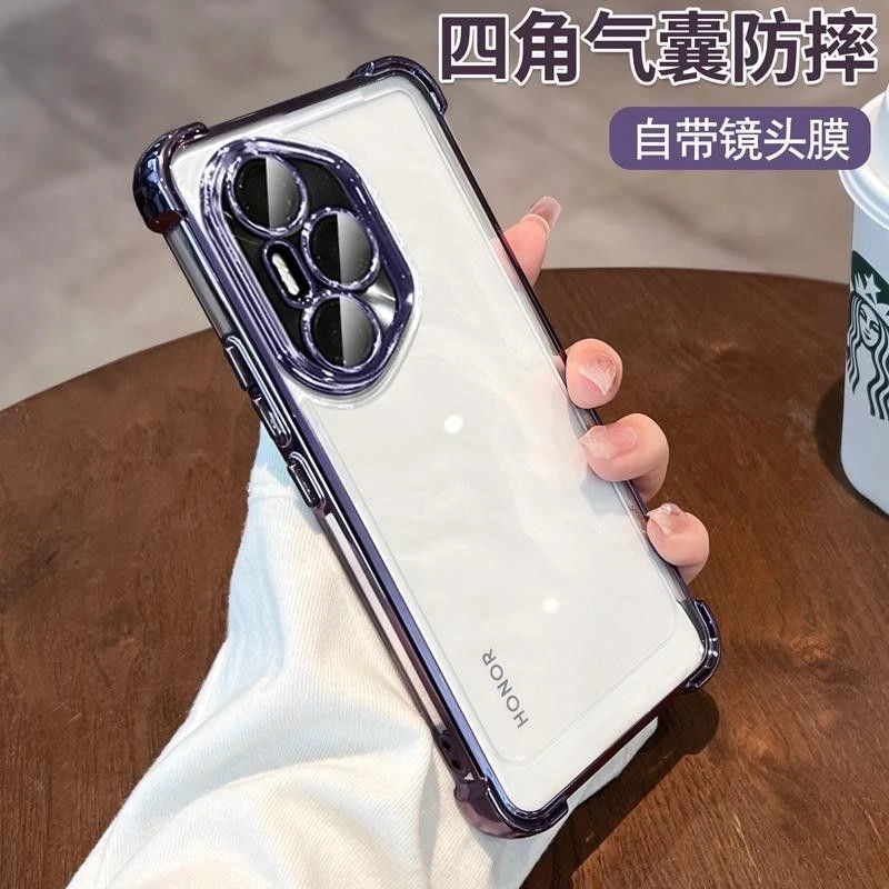 Electroplated Transparent TPU Soft Silicone Shockproof Phone Case with Fashionable Bumper Design
