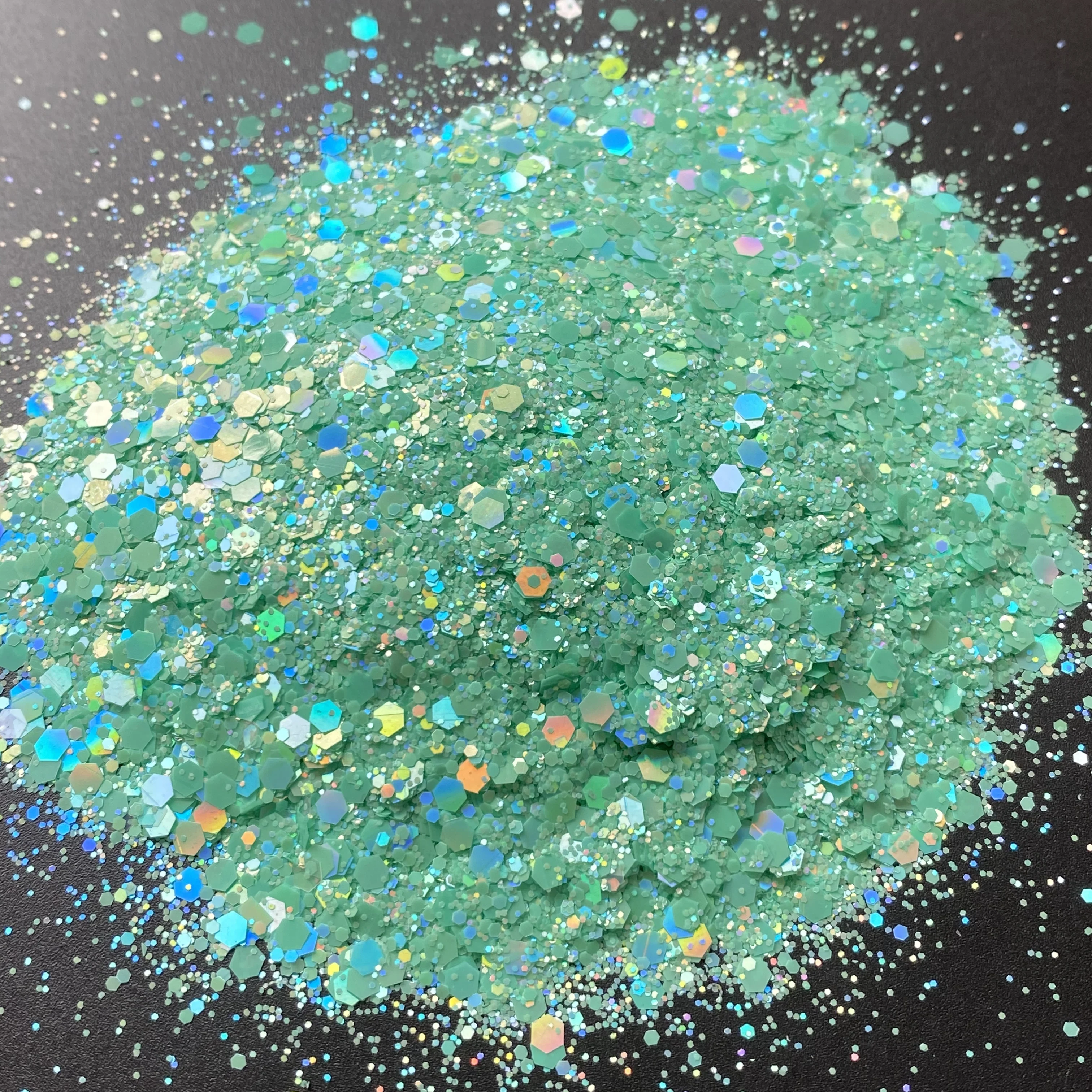 2oz (57g) Shaker Packing Holographic Macaron Chunky Glitter Sequins Bulk for Tumblers Craft Nails nail glitter nail decoration nail decorations