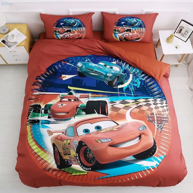 Relâmpago mcqueen 95 carros da disney jogo de cama gêmeo tamanho