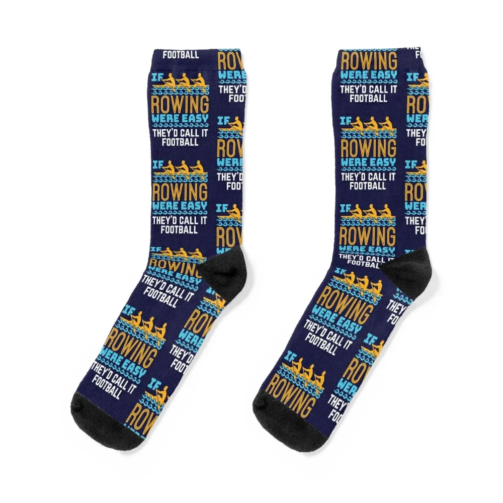 

If Rowing Were Easy They'd Call It Football Socks kids Novelties New year's essential Mens Socks Women's