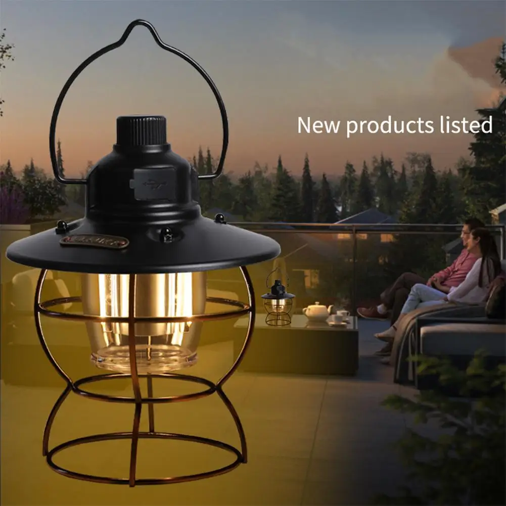 Retro Camping Light Rechargeable Waterproof Led Portable Multifunctional Tent Garden Yard Decor | Спорт и развлечения