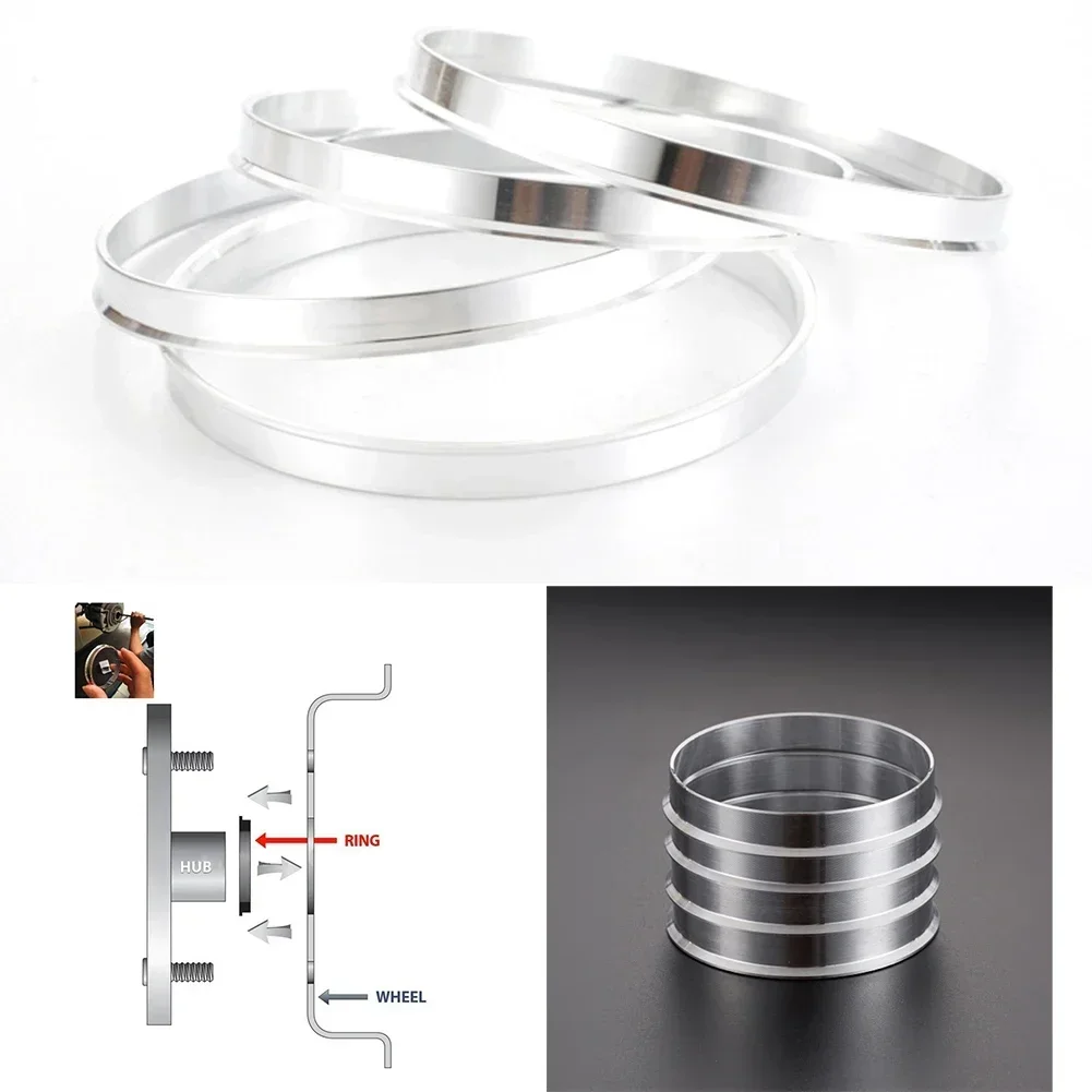 Improve Vehicle Performance with Aluminium Alloy Wheel Hub Centric Rings Spacer 73 1mm Outer Diameter 60 1mm Inner Diameter