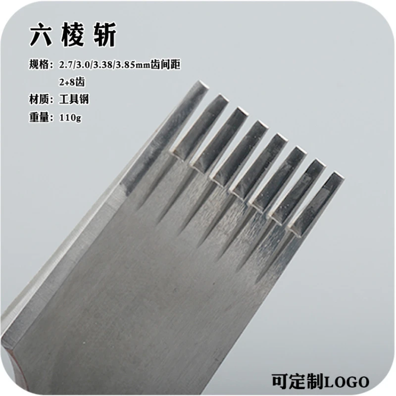 2.7/3.0/3.38/3.85mm Handmade Leather DIY Narrow Toothed European Style Oblique Flat Method Cutting Professional Punching Sewing