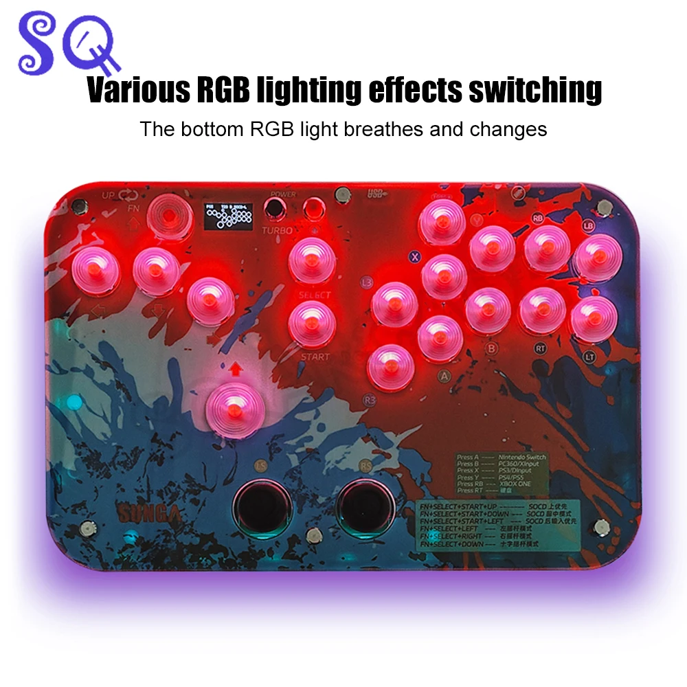 HG Tekken 8 HITBOX Dual Rockers Support SOCE/SOCD Mode