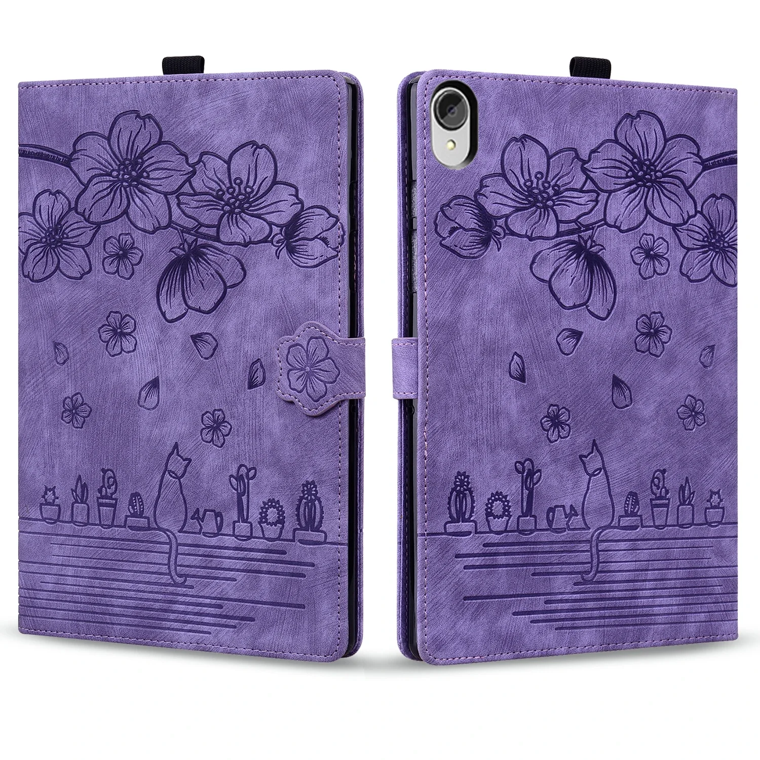 Embossed Soft TPU Flip Stand Tablet Case