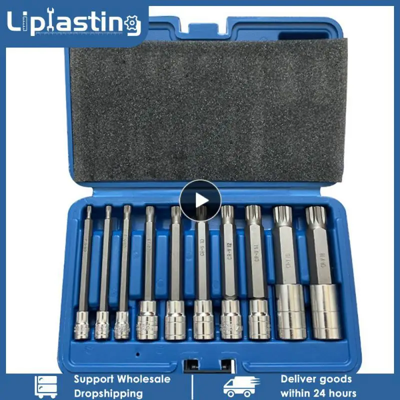 

Triple Square Spline Bit Socket Set 1/4" 3/8" 1/2 Tamper Proof Long Reach Machine Repair Auto Repair Professional Tool