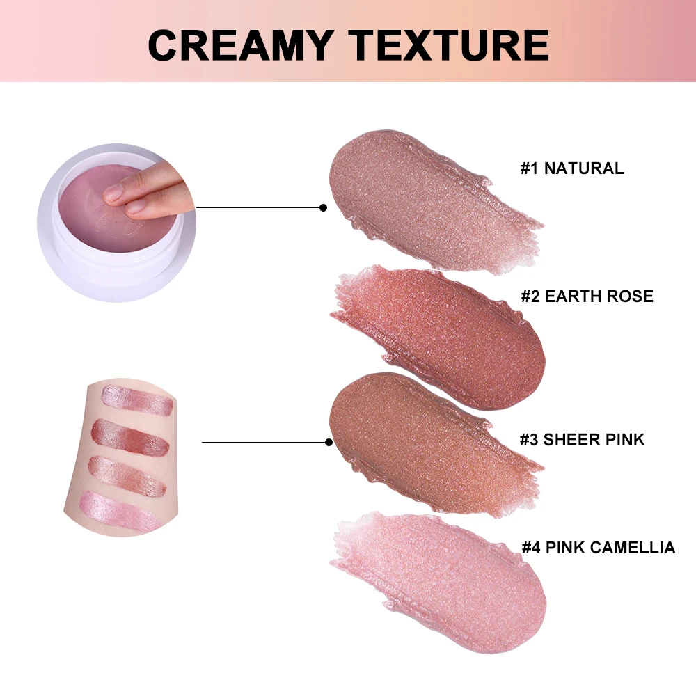 Miracle Downycheek Cream Monochrome Blush Paste Mud Woman New Peach Blush  Eyeshadow Lipstick 3In1 Paste Cheek Women Comstics 5