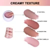 Miracle Downycheek Cream Monochrome Blush Paste Mud Woman New Peach Blush  Eyeshadow Lipstick 3In1 Paste Cheek Women Comstics 5