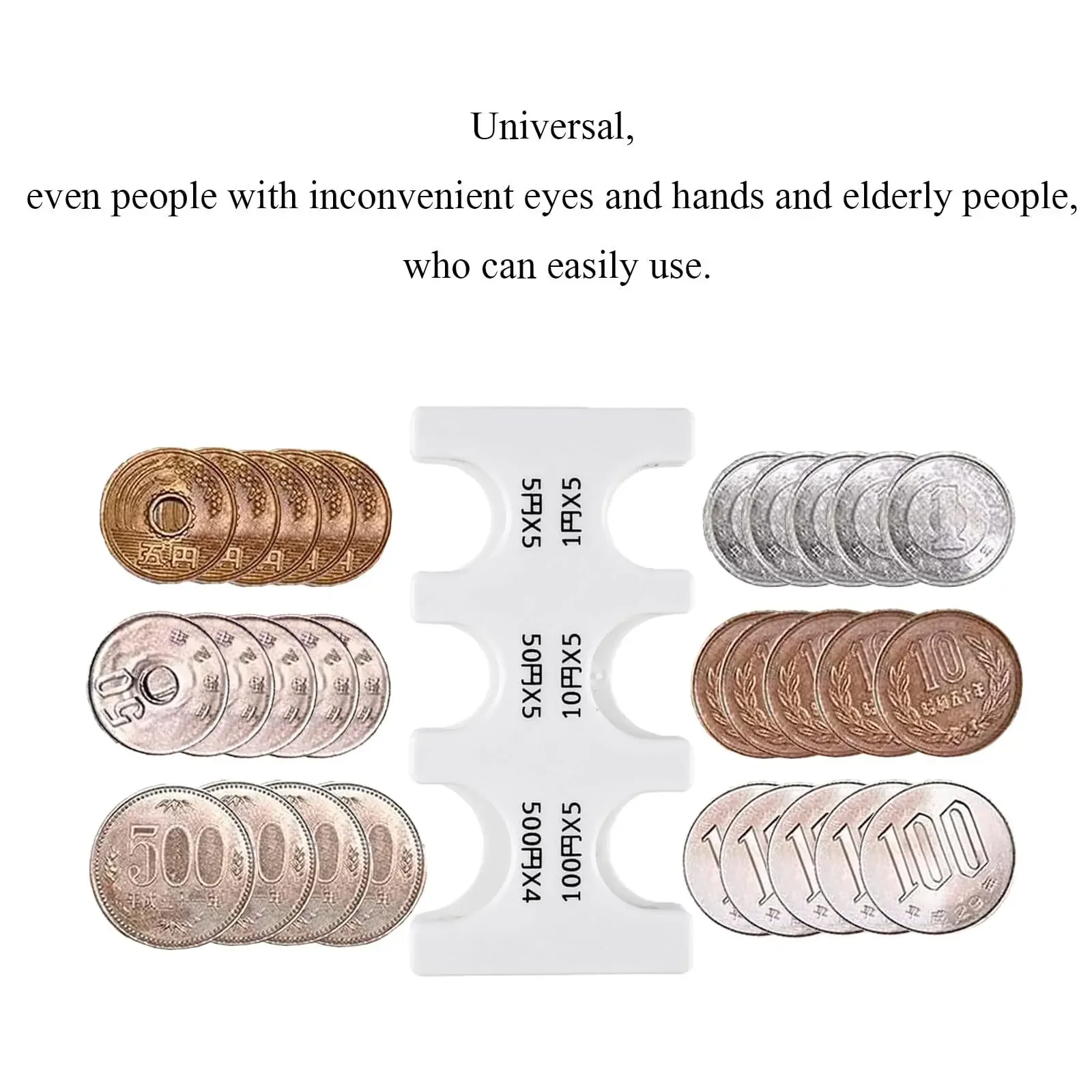ABS Environmentally Friendly Plastic Yen Coin Clip, Change Storage Clip, Multi-functional Change Sorting Clip Wallet 3