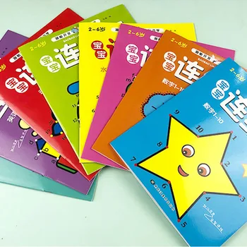 Libro di Disegno e Colorazione Passo dopo Passo per Bambini 2-6 Anni, Set da 8 Pezzi, Quaderno di Pittura per Educazione Precoce Prescolare