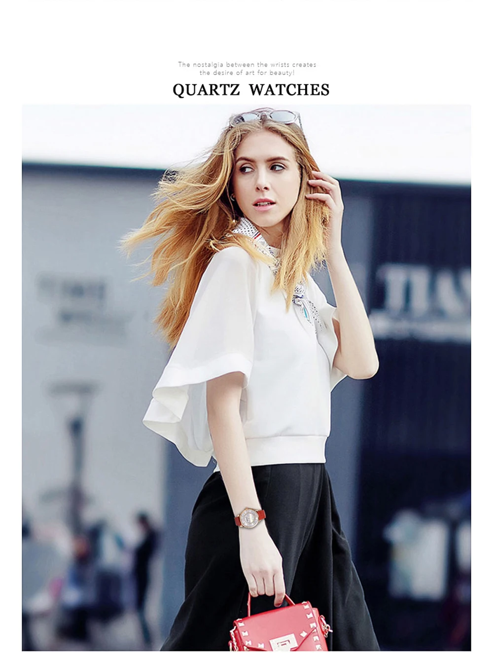 quartzo, elegante, marca superior, luxo, novo, moda