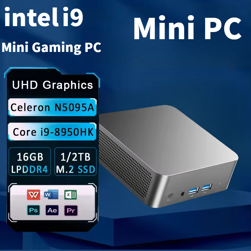 2025 Mini PC Intel Core i9 8950HK Celeron N5095A Gaming Computer Windows 11 16GB DDR4 2TB SSD WiFi 6  Gamer Desktop PC
