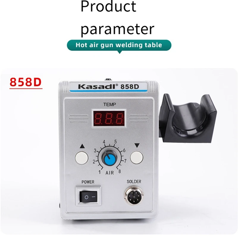 

Паяльная станция Kasadi 858D, тепловая пушка 220 В 700 Вт, фен для пайки, инструмент для ремонта