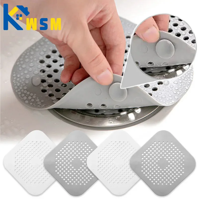 Silicone Hair Filter Sink Anti-blocking Strainer Kitchen Bathroom Sewer Outfall Filters Shower Drain Bathtub Stopper Strainers shower drain plug,shower drain,floor drain filter,shower sink strainer,sink drain strainer,bathtub stopper,floor drain strainer,basin drain cover,floor drain,bathroom water stopper