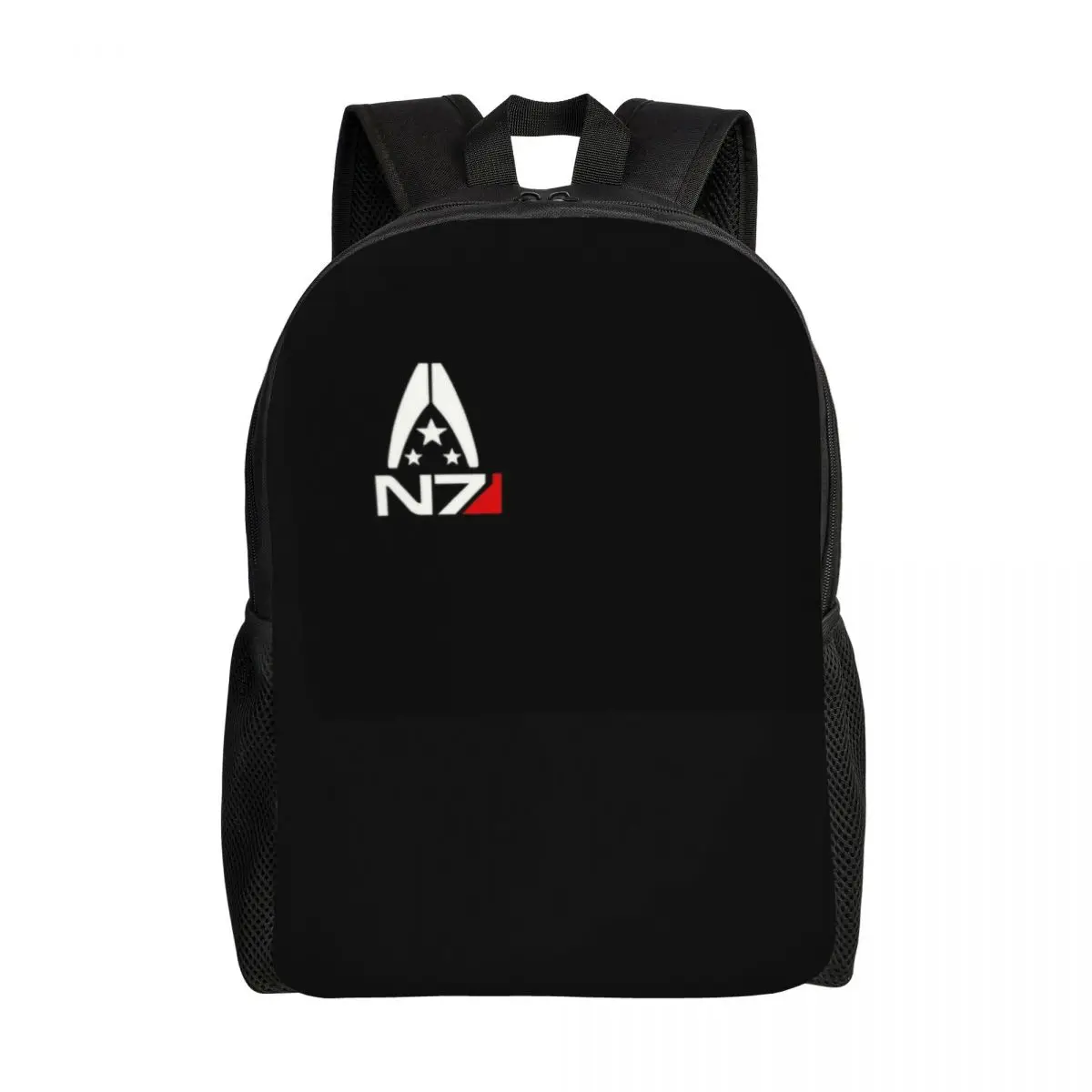 

Custom Mass Effect N7 Logo Backpack School College Student Bookbag Fits 15 Inch Laptop Alliance Military Video Game Bags
