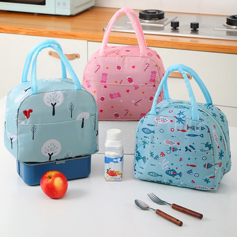 New Fashion Cooler Lunch Box Portable Insulated Canvas Lunch Bag Thermal  Food Picnic Tote Cooler Bag Lunch Bags For Women kids - AliExpress