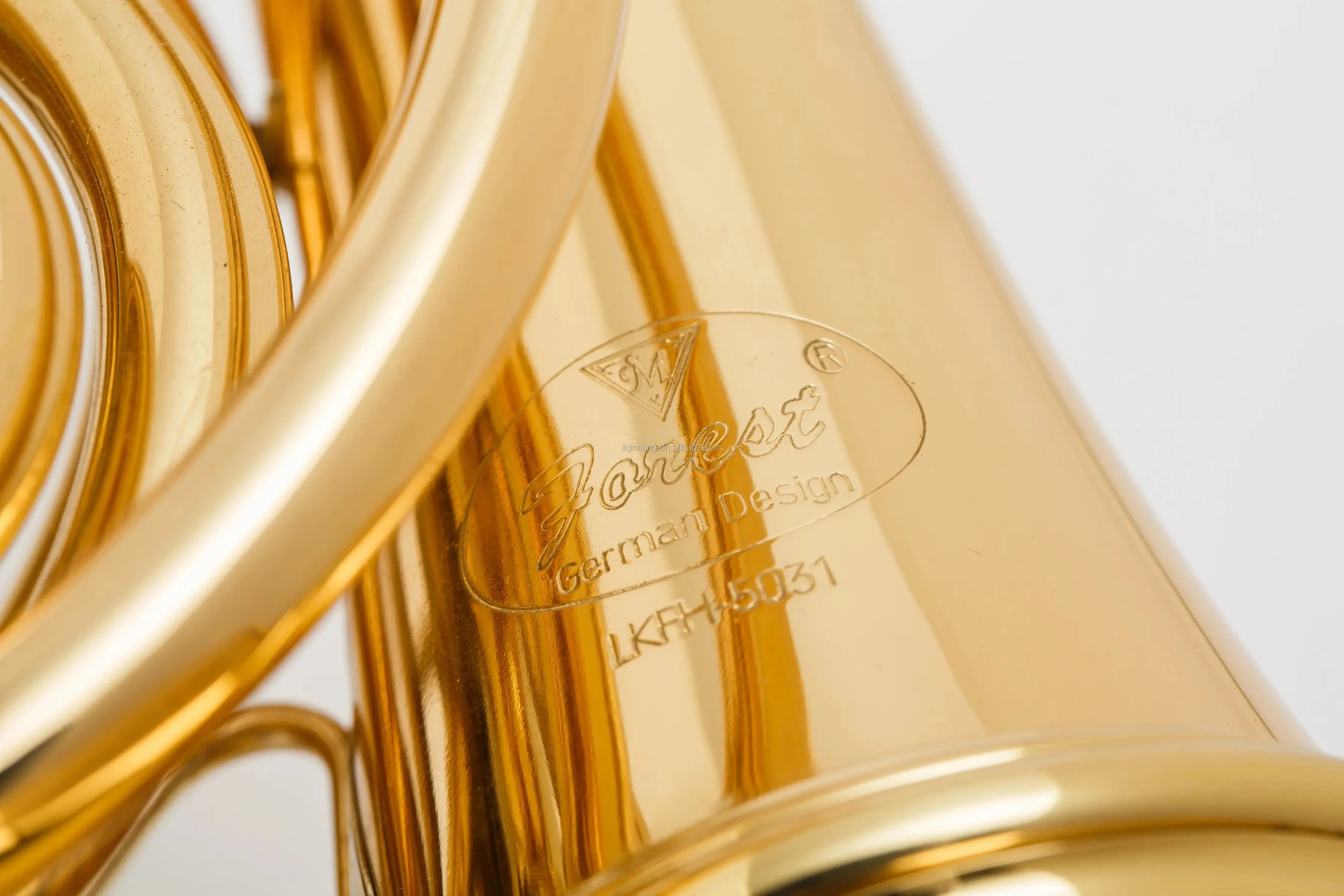 

4-Key French Horn Single Horn with Gold Lacquer Bb Tone Brass Body with Yellow Brass Material