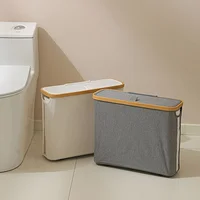 Foldable Toilet Paper Storage Basket with Lid Handle Waterproof Toilet Paper Holder Stand Bathroom Organizer Cabinet Container