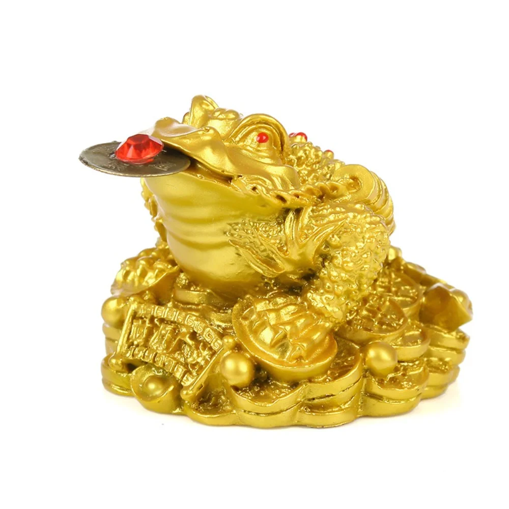 Feng Shui Wealth Lucky Money Frog Coin Toad Home Office Decoration