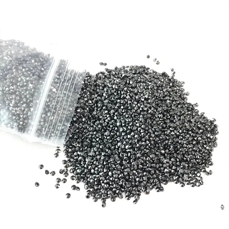 Black Moissanite 0.7-20mm 1CT Small Size Loose Lab Grown Diamond DIY Jewelry Making Materials