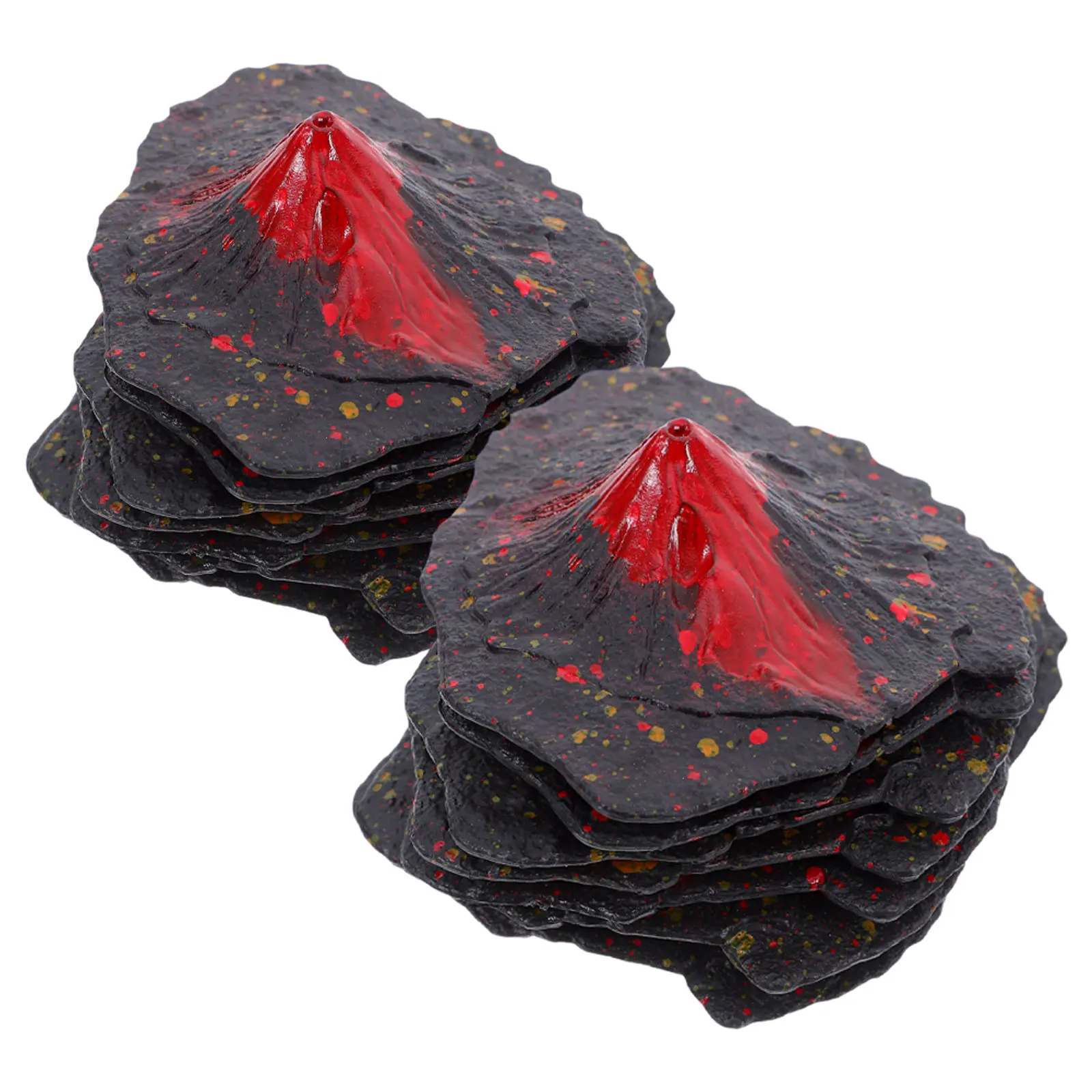 16Pcs 화산 시뮬레이션 플라스틱 동상 3.5cm 지리 교육용 내구성 사실적 해양 수족관 분재 장식