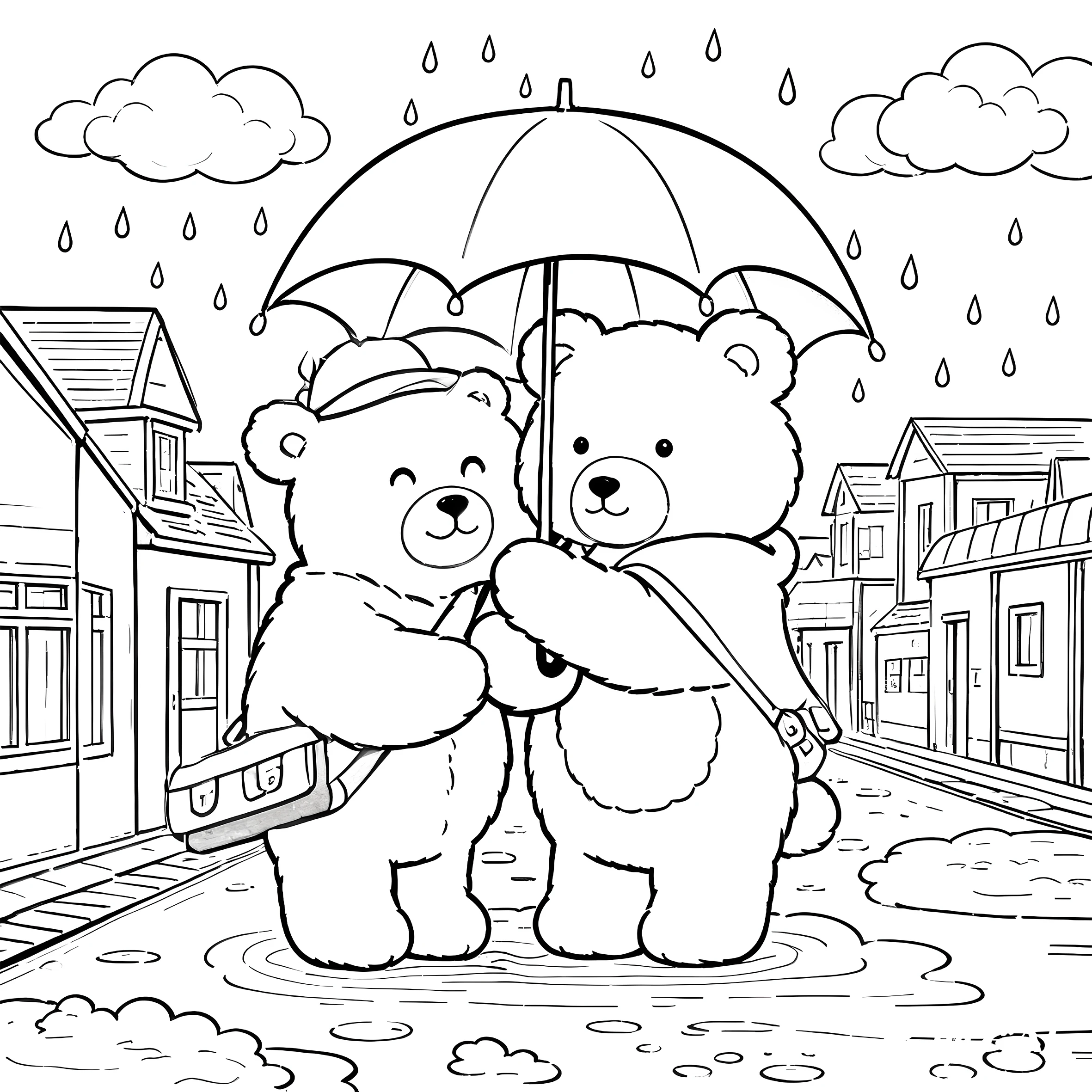 SWEET BEAR Bold-easy Patterns Coloring Book for Adults Cute Drawing Book Perfect Gift for Party and Birthday 6