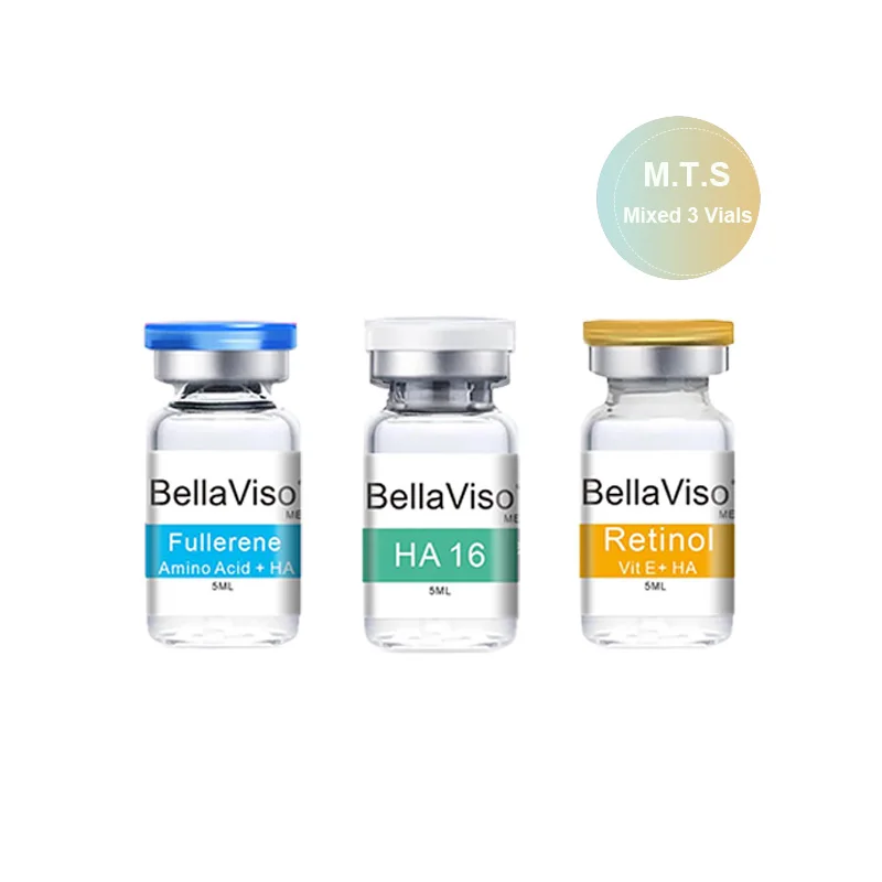 

BellaViso Смешанные 3 вида, эссенция для лица Fullerene HA16 Retinol MTS против морщин, увлажняющая, против акне, кожа, укрепляющая сыворотка для лица