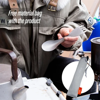 New 2in1  Spork Spoon Tableware Ultralight Cookware Portable  Outdoor Camping Picnic Accessories Hiking Travel Cookware 3