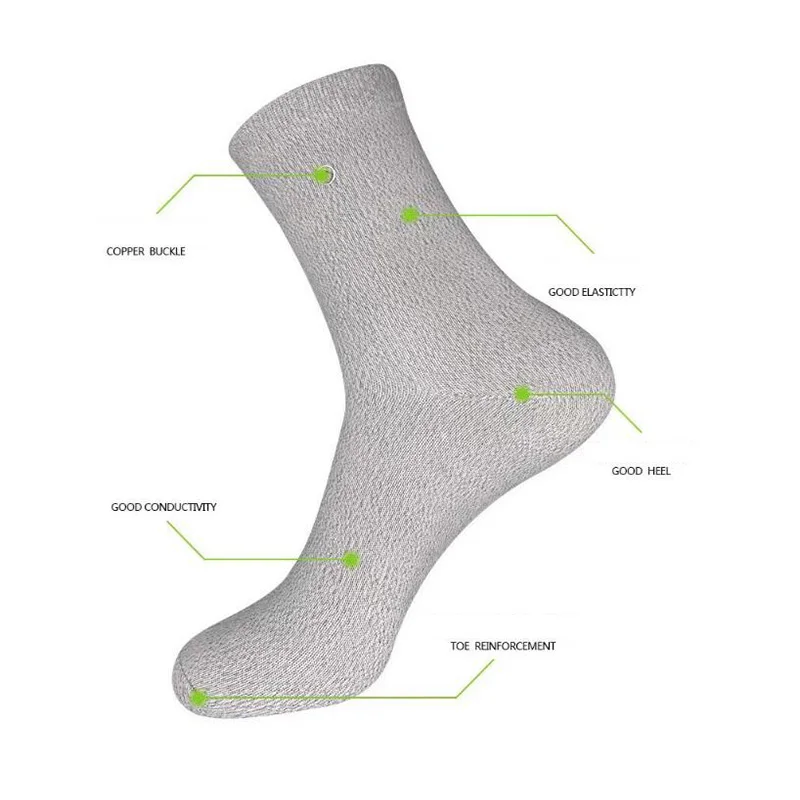 Silver Fiber Anti-radiation Socks Unisex Health Protection Sock Conductive Anti-static EMF Anti Electromagnetic Radiation Socks
