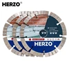 HERZO 3PCS Multi-function Cut Blade 125MM Diamond Cutting Disc Kit Saw Blade For Concrete Stone Masonry Granite